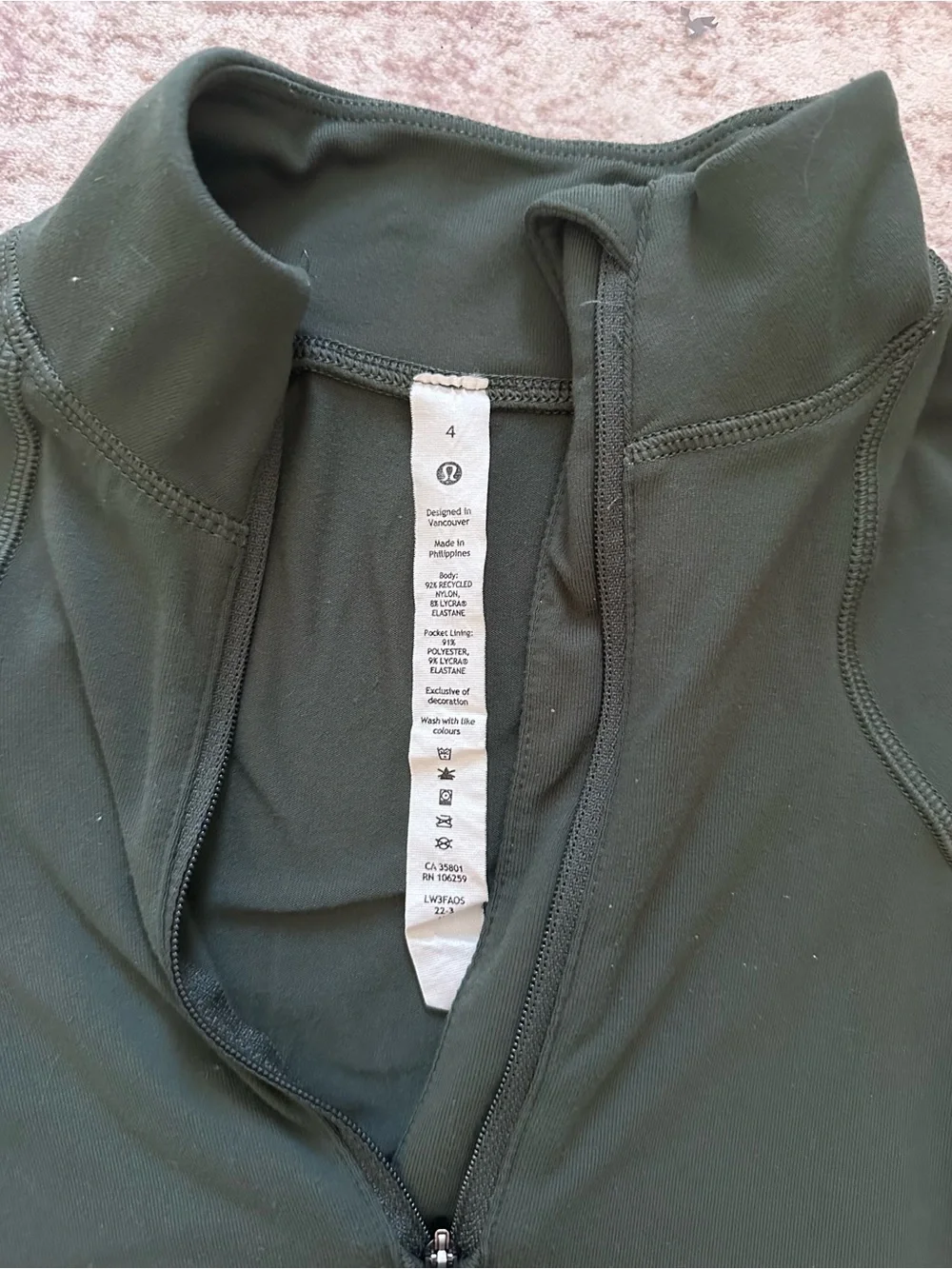 lululemon athletica Women’s Deep Forest Green Quarter-Zip Pullover